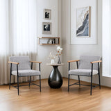 Modern Dining Chair With Iron Frame (Set of 2)