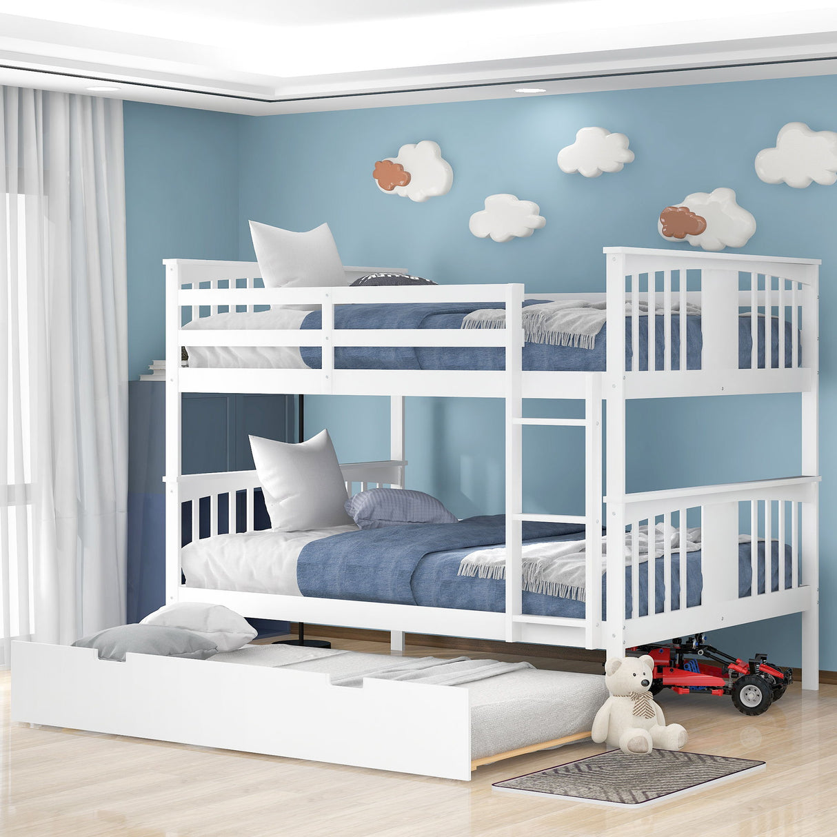 Bunk Bed With Ladder For Bedroom, Guest Room Furniture