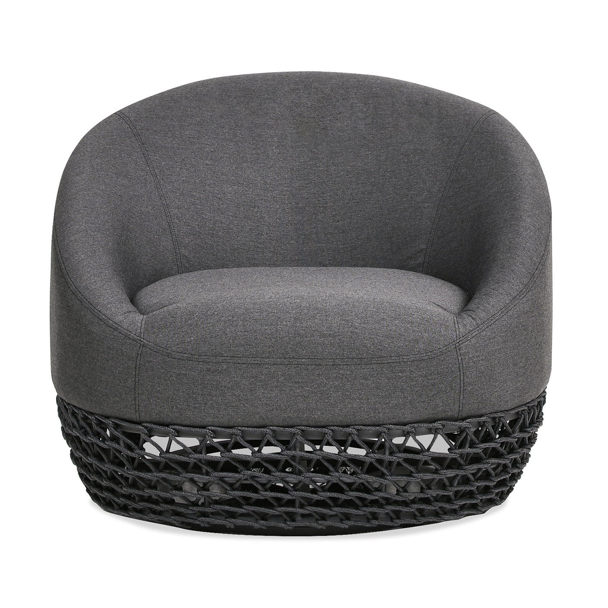 Willow - Upholstered Patio Deep Seating Armchair, Wicker Frame