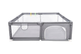 Fabric Baby Playpen, Baby Fence Play Area With Anti Slip Base - Gray