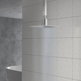 Ultra Thin 8" Square Rain Shower Head 304 Stainless Steel, Wall / Ceiling Mounted