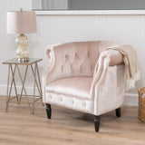 Celestialis - Upholstered Club Chair With Tub Design And Rolled Recessed Armrests