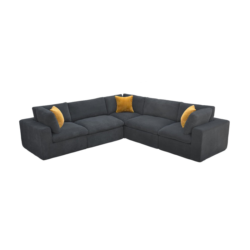 Modular Sectional & Toss Pillows - Dark Gray
