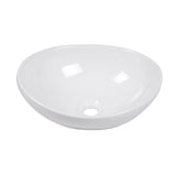 Oval Vessel Bathroom Sink - White
