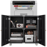 Office Furniture Copier Cabinet 2 Door Steel Copier Stand Mobile Pedestal File Printer Stand
