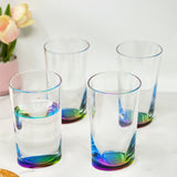 Leading Ware Oval Halo Acrylic Glasses Drinking, 15Oz (Set of 4) Hi Ball, Bpa Free - Clear