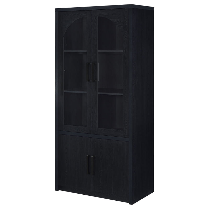 Shayne - 4 Door Display Cabinet With LED Lighting - Black