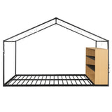 Bed House Frame With Shelves And Lights