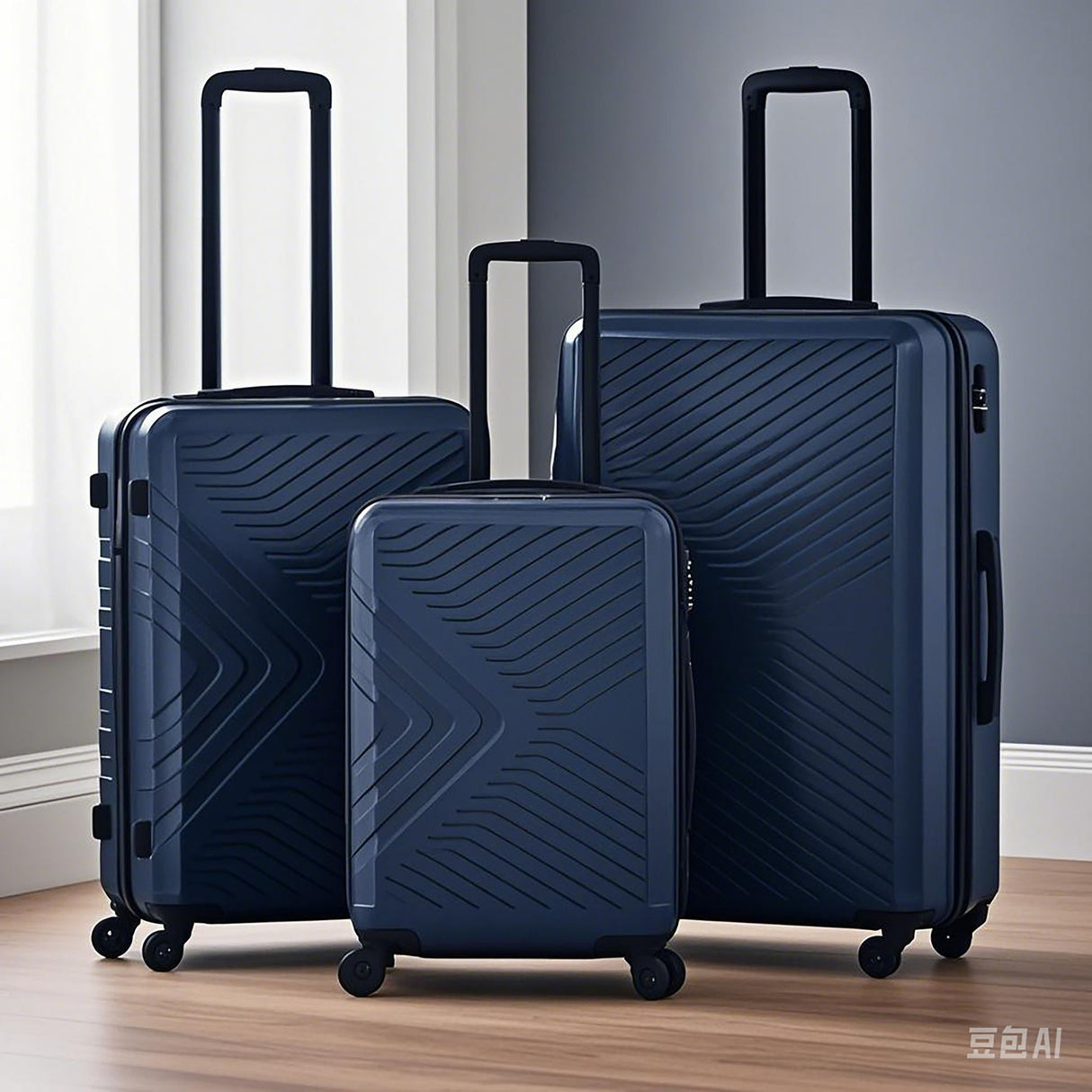 3 Piece Luggage Sets Lightweight Suitcase With Two Hooks, Spinner Wheels, Tsa Lock, Durable Hard Shell