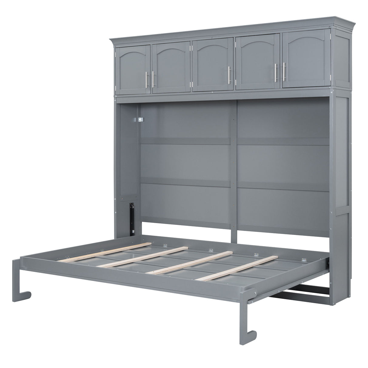 Murphy Modern Bed With Top Cabinets For Space Saving And Comfort