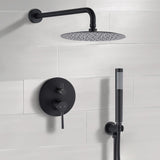 Elegant 10" Round Rain Shower Head And Handheld Set With Adjustable Tilt And Dual Modes