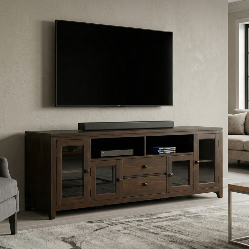 Cosmopolitan - Wide TV Media Stand - Mahogany Brown
