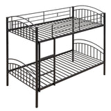 Twin Over Twin Bunk Bed, Divided Into Two Beds - Black
