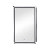 Rectangle Medicine Cabinet Mirror Bathroom Mirror With Storage Wall Mounted Medicine Mirror Cabinet With LED - Black