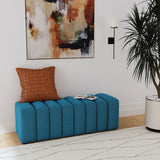 Modern Upholstered Tufted Accent Bench & Round Legs
