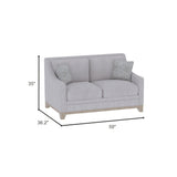 Loveseat With Casual Accent - Gray