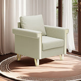 Shiny Chair With High-Resilience Foam And Durable Metal Legs