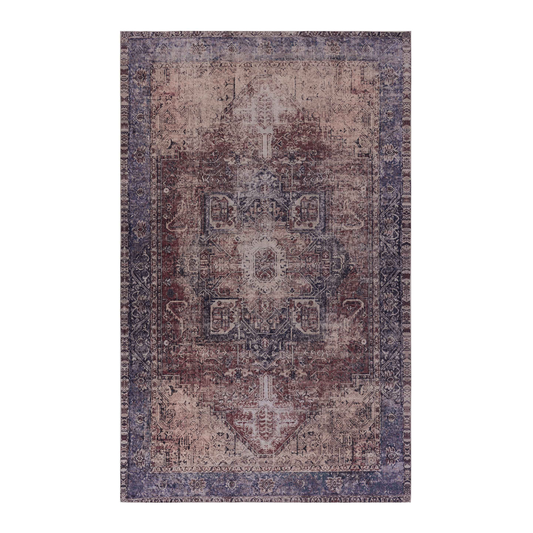 Area Rugs 8x10 for Dining Room, Washable Rug, Low-Pile, Non-Slip, Non-Shedding, Foldable, Kid&Pet Friendly - Area Rugs for living room, bedroom, kitchen, for Home Decor, (Burgundy, 8' x 10')