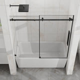 Frameless Tub Sliding Shower Door With Easy Clean Coating