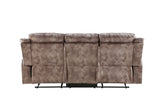 Zubaida - Two Tone Velvet 3 Piece Recliner Living Room Set