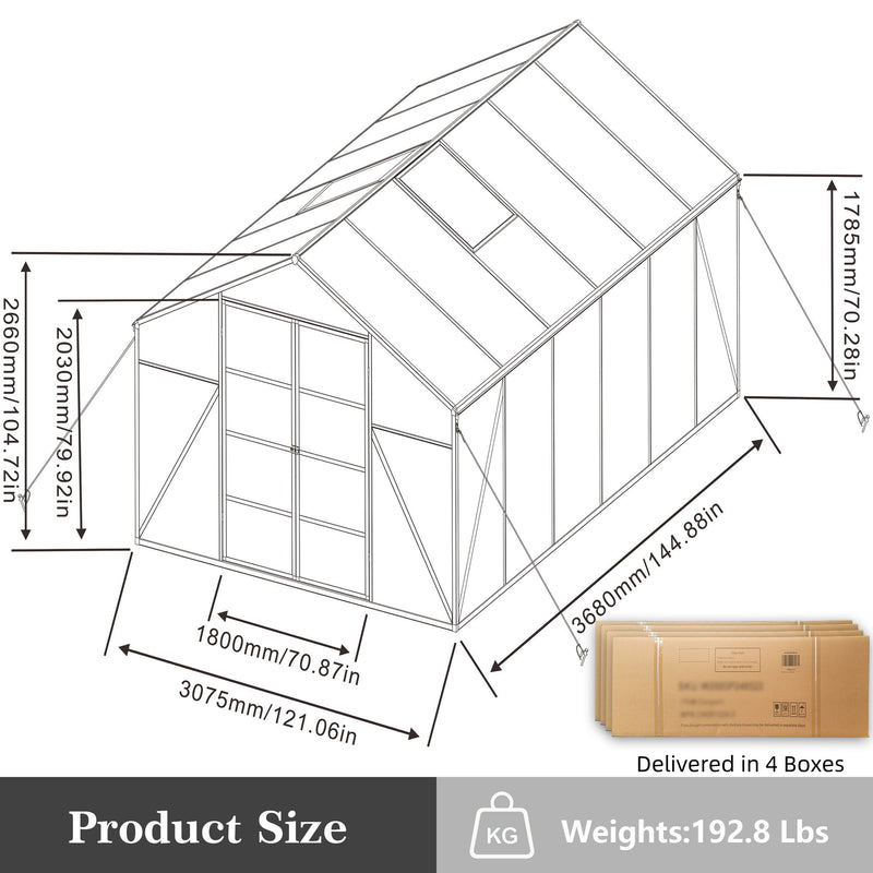 Gain Height Windproof Aluminum house With Raised Base