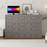 Murphy Bed With Large Drawers And USB Ports