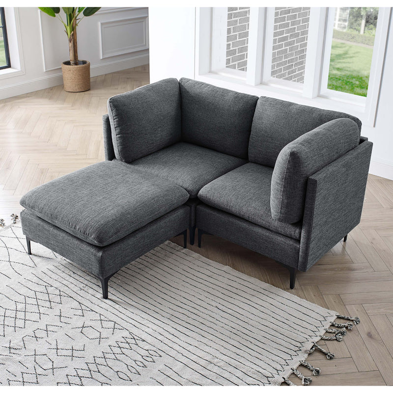 Upholstered Modular Sectional & Tall Legs