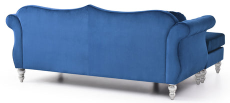 Hollywood - Upholstered Sofa Chaise - Navy Blue