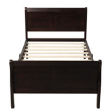 Platform Bed Frame Mattress Foundation Sleigh Bed With Headboard / Footboard / Wood Slat Suppor