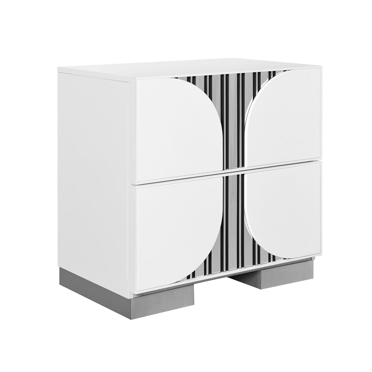 Sasha - Nightstand With Accents - White