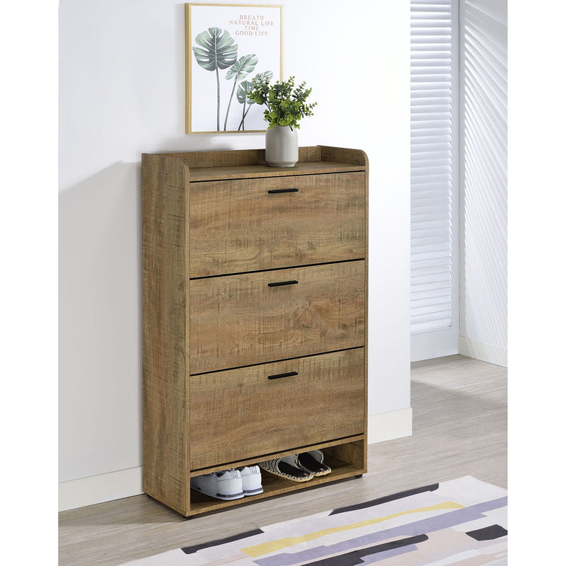 Claire - 3 Tier Shoe Cabinet - Brown