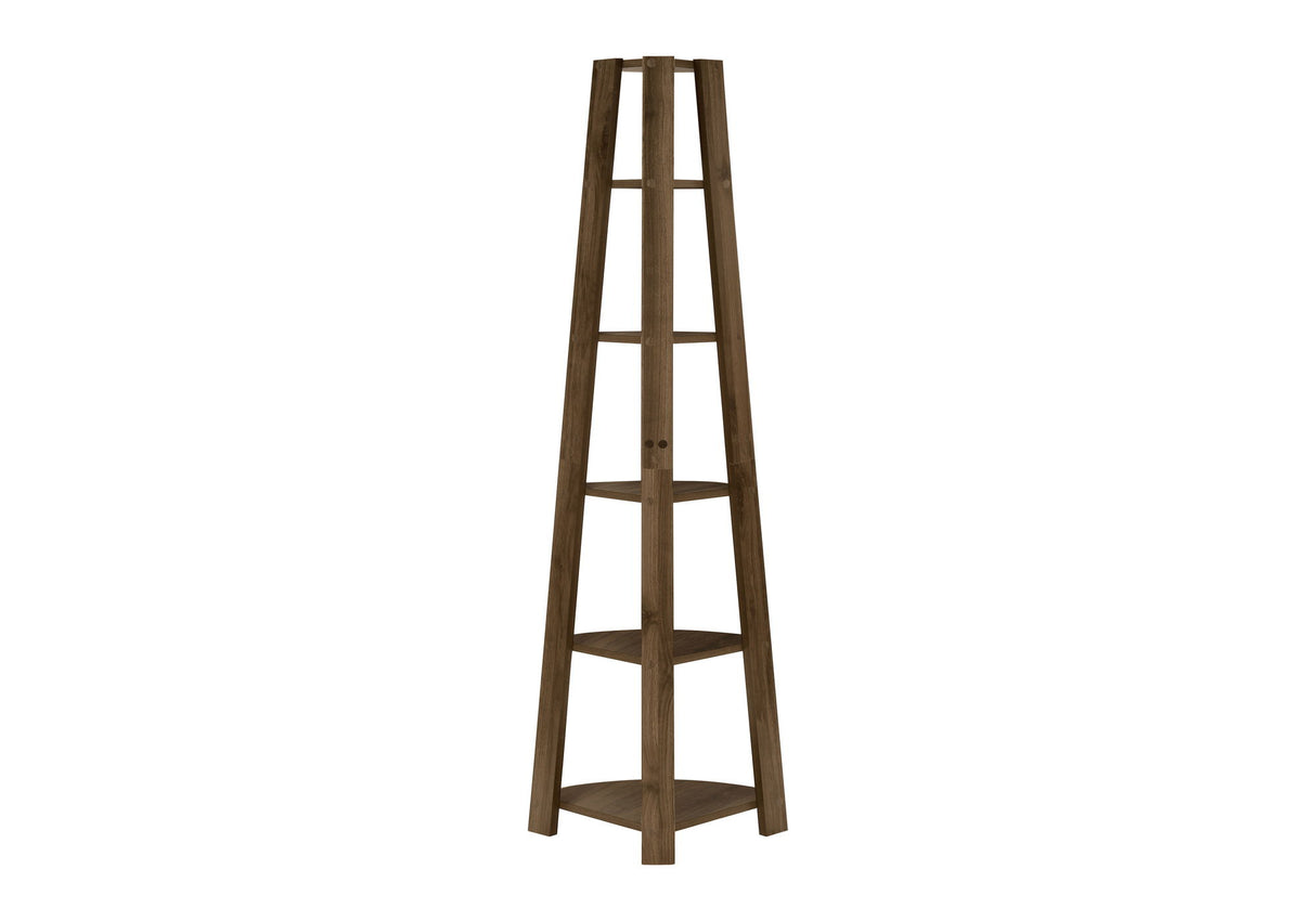 Bookshelf, Bookcase, Etagere, Corner, 5 Tier, For Office, Contemporary & Modern