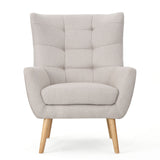 Club Chair With Rubberwood Legs