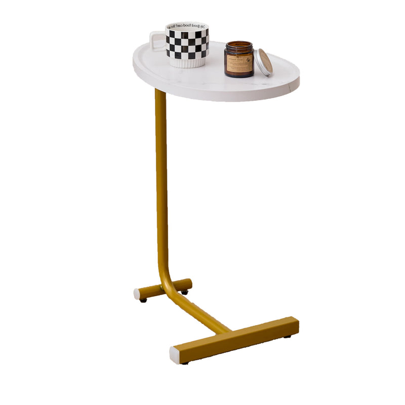 C-Shaped Side Table, Small Sofa Table For Cough, Bedroom