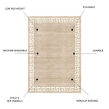 Toucan - Washable Non - Slip Area Rug - Beige