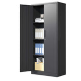 Heavy Metal Garage Storage Cabinet With Locking Doors, Steel, Adjustable Shelves