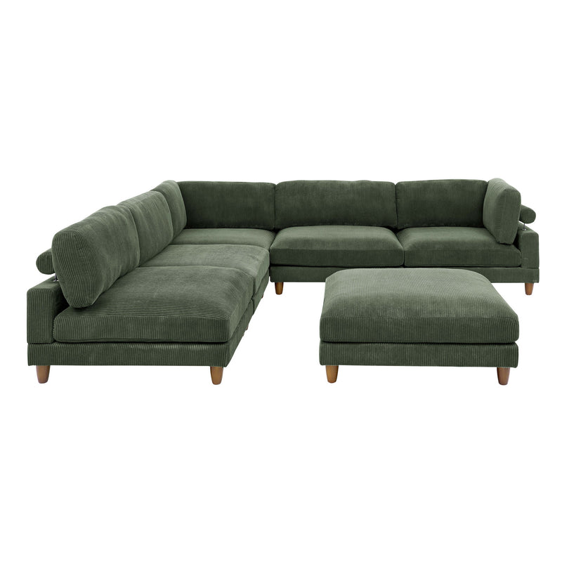 Modern Modular Sectional With Adjustable Back Support
