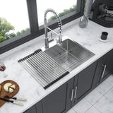 Drop In Kitchen Sink, 16 Gauge Stainless Steel, Single Bowl, Topmount Basin