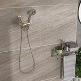 Multi Function Dual Shower Head 4.7" Rain Showerhead & 8 Function Hand Shower System - Brushed Nickel