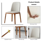 Modern Dining Chairs, Wooden Legs (Set of 2) - Gray