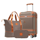 Hardshell Luggage Sets 3 Piece Carry On Suitcase Double Spinner Wheels With Tsa Lock