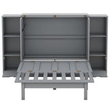 Murphy Bed With Shelves, Drawers And USB Ports