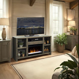 Joshua Creek - Electric Fireplace TV Stand For TVs Up To 70" - Barnwood