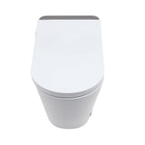 Smart Bidet Toilet Combo With Auto Open & Close, Heated Seat, Foot Sensor Flush, LED Display, Ceramic - White