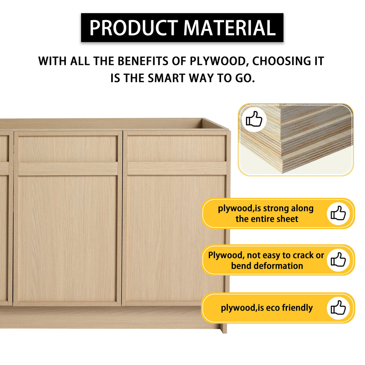 Modern Freestanding Bathroom Vanity & Soft Close Cabinet Doors