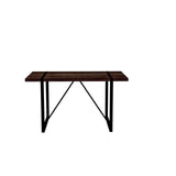 Modern Dining Table With Black Metal Legs For 4 - 6 Person