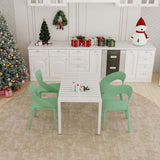 4 Piece Set Of Modern Designed Single Chairs With Long Table