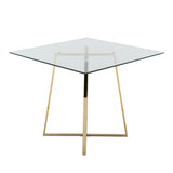 Cosmo - Contemporary / Glam Square Dining Table Legs - Clear