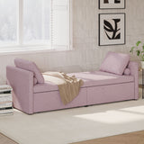 Modern Upholstered Chaise Lounger Daybed With Pillows Small Single Daybed, No Mattress Needed