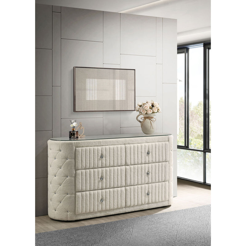 Santiago - 6 Drawer Dresser - Ivory